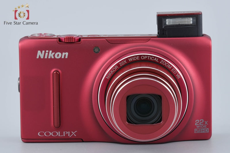 【中古】Nikon デジタルカメラ　S9500 coolpix レッド 中古】Nikon ニコン COOLPIX S9500 ヴェルヴェットレッド コンパクト