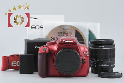 【中古】Canon キヤノン EOS Kiss X50 18-55 レンズキット レッド シャッター回数僅少