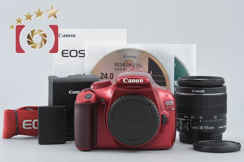 [Used] Canon EOS Kiss X50 18-55 Lens Kit Red, Low Shutter Count