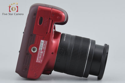 【中古】Canon キヤノン EOS Kiss X50 18-55 レンズキット レッド シャッター回数僅少