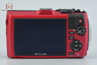 【中古】OLYMPUS オリンパス STYLUS TG-4 Tough レッド 防水デジタルカメラ シャッター回数僅少