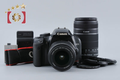 【中古】Canon キヤノン EOS Kiss X2 + EF-S 18-55mm f/3.5-5.6 IS + EF-S 55-250mm f/4-5.6 IS II