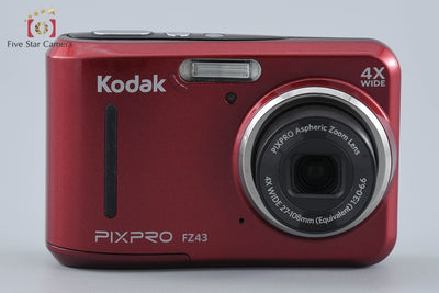 【中古】KODAK コダック PIXPRO FZ43 レッド コンパクトデジタルカメラ