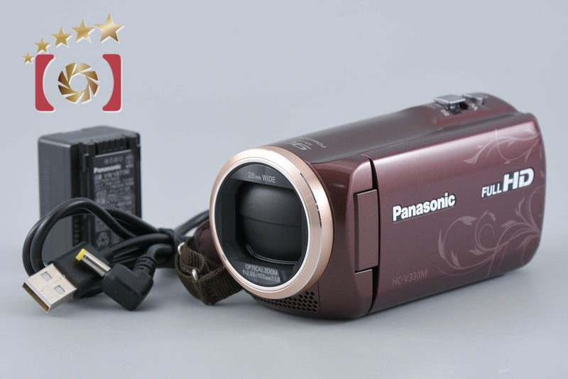 【中古】Panasonic パナソニック HC-V330M ブラウン デジタルハイビジョンビデオカメラ