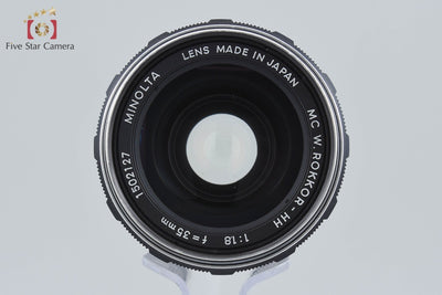【中古】MINOLTA ミノルタ MC W.ROKKOR-HH 35mm f/1.8