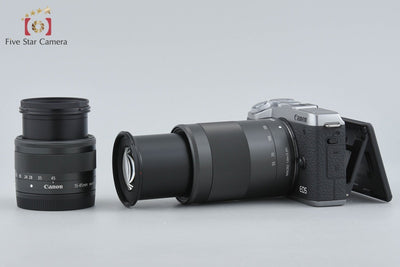 【中古】Canon キヤノン EOS M6 Mark II ダブルズームキット シルバー シャッター回数僅少