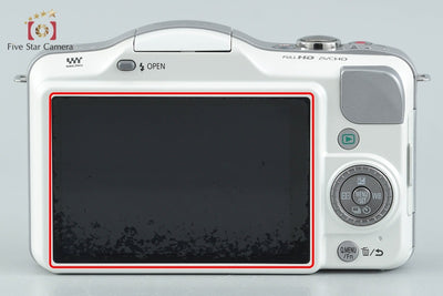【中古】Panasonic パナソニック LUMIX DMC-GF3 シェルホワイト + G VARIO 14-42mm f/3.5-5.6 II ASPH. MEGA O.I.S. H-FS1442A シャッター回数僅少