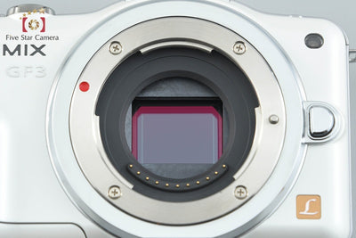 【中古】Panasonic パナソニック LUMIX DMC-GF3 シェルホワイト + G VARIO 14-42mm f/3.5-5.6 II ASPH. MEGA O.I.S. H-FS1442A シャッター回数僅少