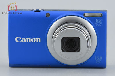 【中古】Canon キヤノン PowerShot A4000 IS ブルー コンパクトデジタルカメラ 元箱付き