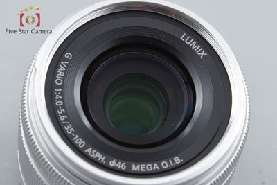 【中古】Panasonic パナソニック LUMIX G VARIO 35-100mm f/4-5.6 ASPH. MEGA O.I.S. H-FS35100 シルバー