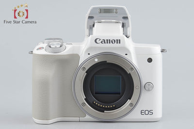 【中古】Canon キヤノン EOS Kiss M ホワイト ミラーレス一眼カメラ シャッター回数僅少