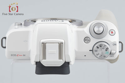 【中古】Canon キヤノン EOS Kiss M ホワイト ミラーレス一眼カメラ シャッター回数僅少