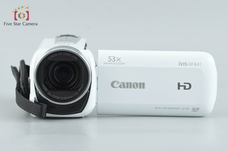 中古】Canon キヤノン iVIS HF R41 ホワイト デジタルビデオカメラ