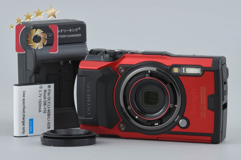 【中古】OLYMPUS オリンパス TOUGH TG-6 レッド コンパクトデジタルカメラ シャッター回数僅少