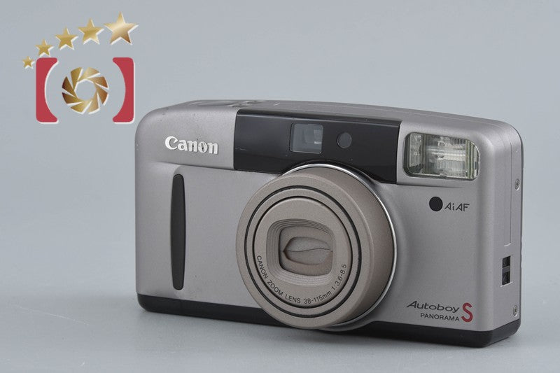 【中古】Canon キヤノン Autoboy S PANORAMA グレージュチタン コンパクトフィルムカメラ