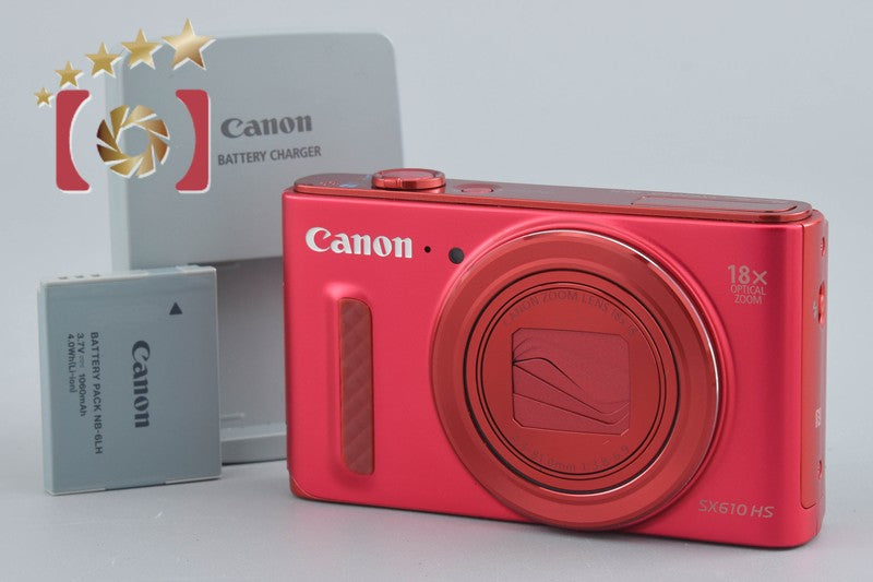 【中古】Canon キヤノン PowerShot SX610 HS レッド コンパクトデジタルカメラ
