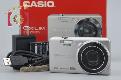 【中古】CASIO カシオ EXILIM EX-ZS35 シルバー コンパクトデジタルカメラ 元箱付き