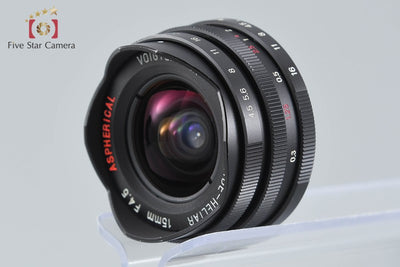 【中古】Voigtlander フォクトレンダー SUPER WIDE-HELIAR 15mm f/4.5 Aspherical ブラック L39 ライカスクリューマウント + 15mm ビューファインダー