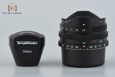 【中古】Voigtlander フォクトレンダー SUPER WIDE-HELIAR 15mm f/4.5 Aspherical ブラック L39 ライカスクリューマウント + 15mm ビューファインダー