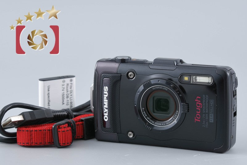 【中古】OLYMPUS オリンパス STYLUS TG-2 Tough ブラック 防水デジタルカメラ シャッター回数僅少