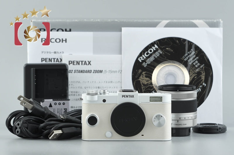 【中古】PENTAX ペンタックス Q-S1 ホワイト ズームレンズキット シャッター回数僅少 元箱付き