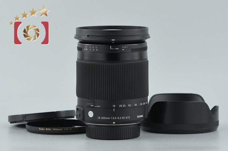 【中古】SIGMA シグマ 18-300mm f/3.5-6.3 DC MACRO OS HSM Contemporary ニコン用