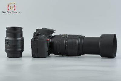 【中古】Nikon ニコン D5500 ブラック ダブルズームキット