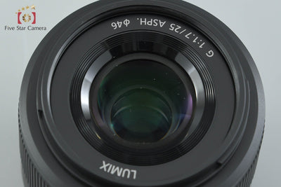 【中古】Panasonic パナソニック LUMIX G 25mm f/1.7 ASPH. H-H025 ブラック