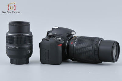 【中古】Nikon ニコン D3100 ダブルズームキット ブラック シャッター回数僅少