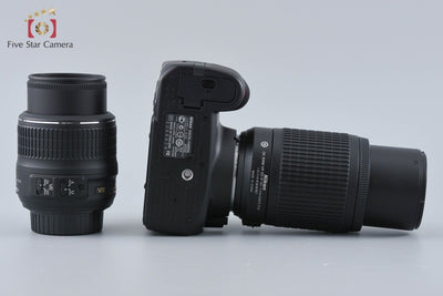 【中古】Nikon ニコン D3100 ダブルズームキット ブラック シャッター回数僅少