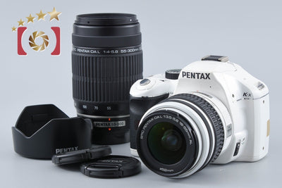 【中古】PENTAX ペンタックス K-x ダブルズームレンズキット ホワイト