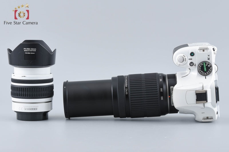 中古】PENTAX ペンタックス K-x ダブルズームレンズキット ホワイト