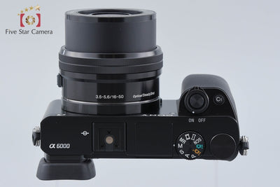 【中古】SONY ソニー α6000 ILCE-6000 ブラック パワーズームレンズキット シャッター回数僅少