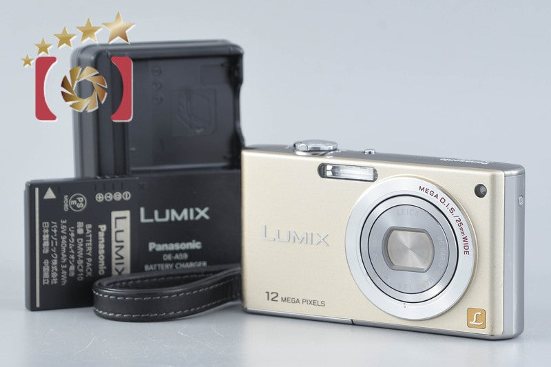 中古】Panasonic パナソニック LUMIX DMC-FX40 ゴールド コンパクト