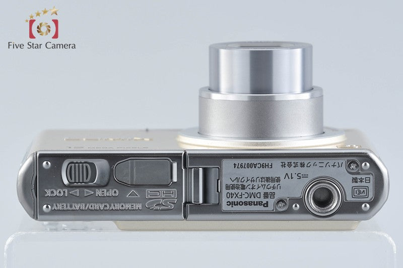 中古】Panasonic パナソニック LUMIX DMC-FX40 ゴールド コンパクト
