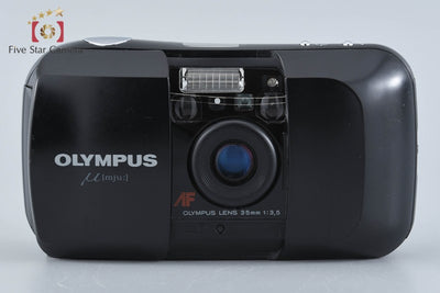 【中古】OLYMPUS オリンパス μ[mju:] ブラック コンパクトフィルムカメラ