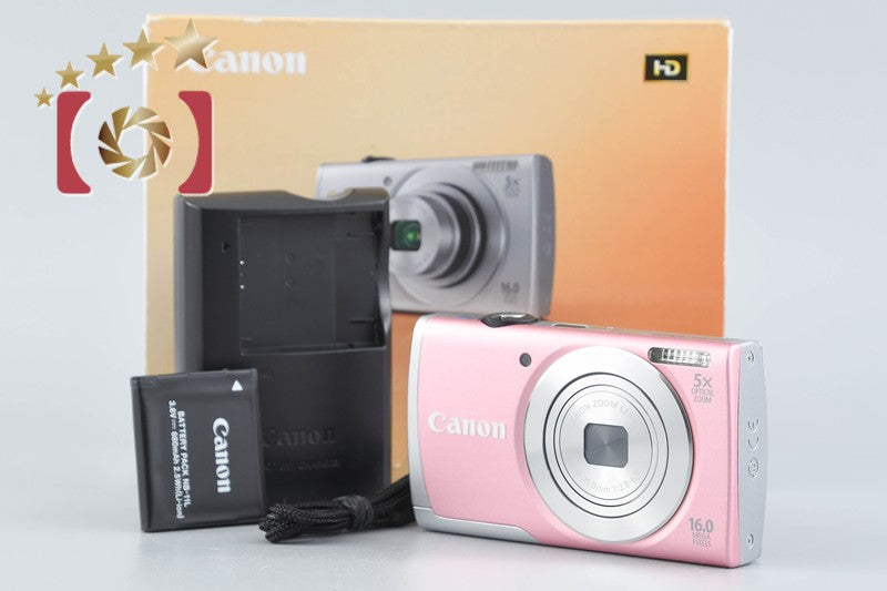 【中古】Canon キヤノン PowerShot A2600 ピンク コンパクトデジタルカメラ 元箱付き