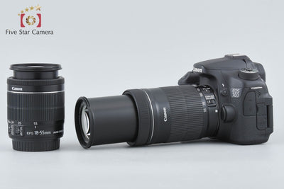 【中古】Canon キヤノン EOS 70D ブラック ダブルズームレンズキット 元箱付き