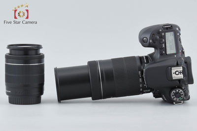 【中古】Canon キヤノン EOS 70D ブラック ダブルズームレンズキット 元箱付き