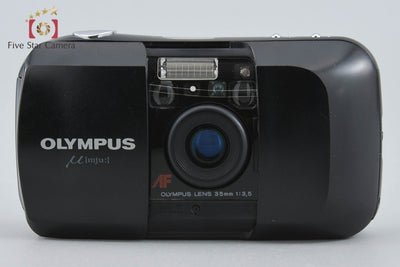 【中古】OLYMPUS オリンパス μ[mju:] ブラック コンパクトフィルムカメラ