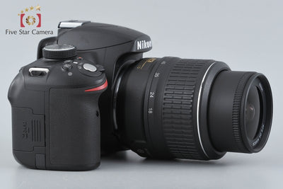 【中古】Nikon ニコン D3200 18-55 VR レンズキット ブラック シャッター回数僅少