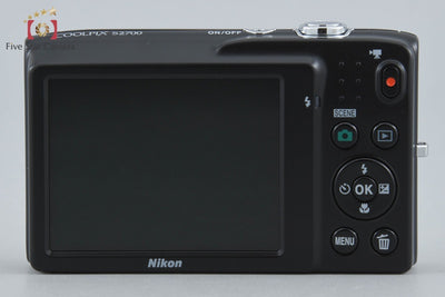 【中古】Nikon ニコン COOLPIX S2700 ブラック コンパクトデジタルカメラ 海外版 元箱付き