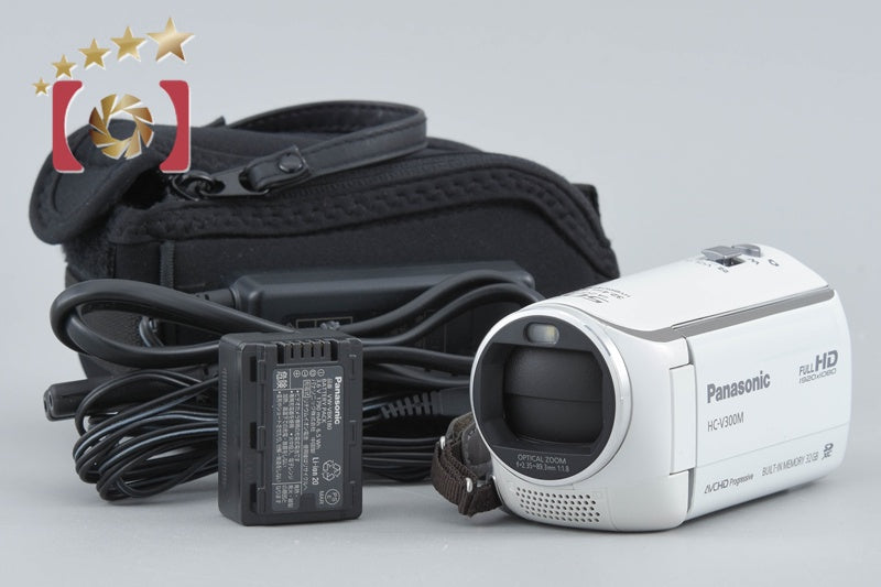 【中古】Panasonic パナソニック HC-V300M ホワイト デジタルハイビジョンビデオカメラ