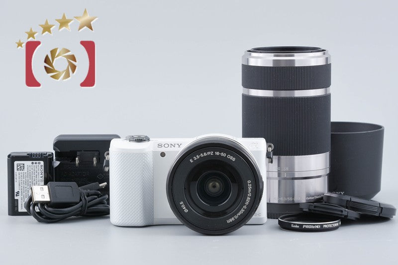 【中古】SONY ソニー α5000 ILCE-5000 ダブルズームレンズキット ホワイト シャッター回数僅少