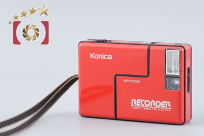 【中古】KONICA コニカ RECORDER レッド コンパクトフィルムカメラ