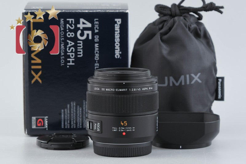 【開封未使用品】Panasonic パナソニック LUMIX LEICA DG MACRO-ELMARIT 45mm f/2.8 ASPH. MEGA O.I.S. H-ES045