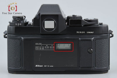 【中古】Nikon ニコン F3 アイレベル 初期レザー フィルム一眼レフカメラ MF-14 データバック付属