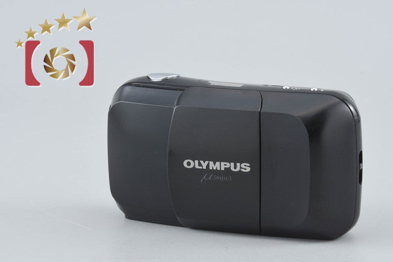 【中古】OLYMPUS オリンパス μ[mju:] ブラック コンパクトフィルムカメラ