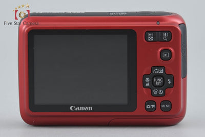 【中古】Canon キヤノン PowerShot A495 レッド コンパクトデジタルカメラ