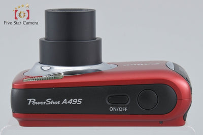 【中古】Canon キヤノン PowerShot A495 レッド コンパクトデジタルカメラ